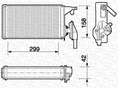 Радиатор печки MAGNETI MARELLI 350218063000