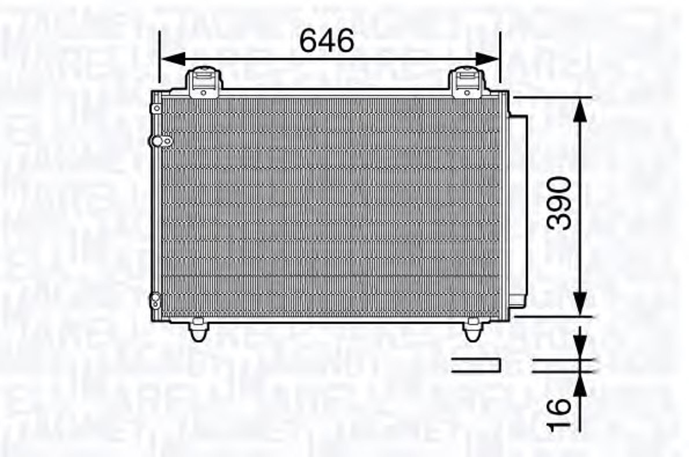 Конденсатор кондиционер MAGNETI MARELLI 350203686000