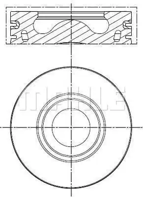 Поршень двс citroen jumper 2.2hdi / fiat ducato 2.2d / ford transit 2.2tdci d86.5mm +0.50 MAHLE/KNECHT 013PI00136002