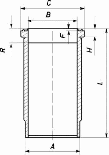 Гильза цилиндра MAHLE/KNECHT 061 WN 09 01