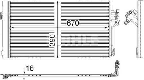 Радиатор кондиционера MAHLE/KNECHT AC761000S