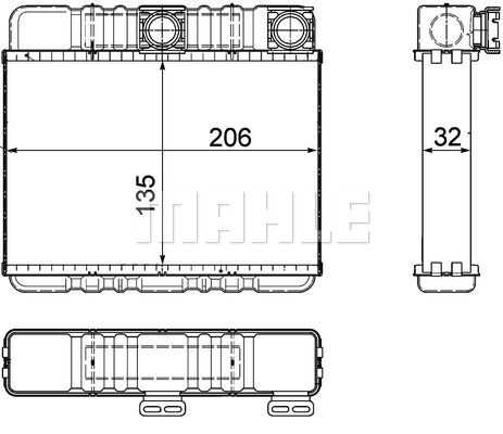 Радиатор отопителя MAHLE/KNECHT AH87000P