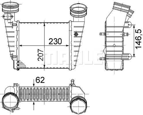 Интеркулер MAHLE/KNECHT CI346000S