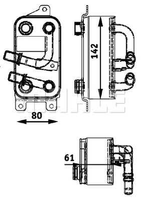 Радиатор масляный MAHLE/KNECHT CLC43000P
