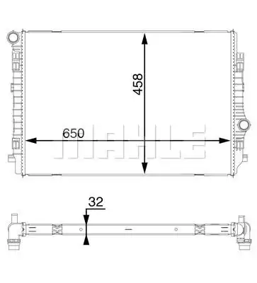 Радиатор системы охлаждения vw golf vii / audi a3 MAHLE/KNECHT CR1593000S