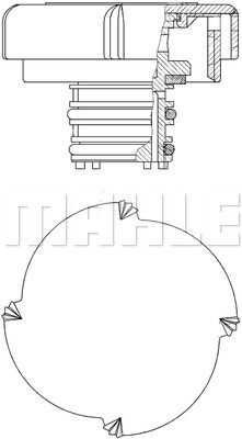 Крышка радиатора MAHLE/KNECHT CRB 21 000P