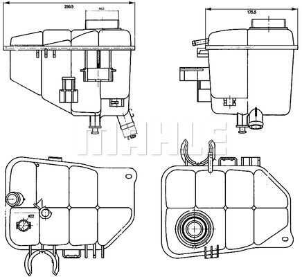 Бачок расширительный системы охлаждения MAHLE/KNECHT CRT126000S