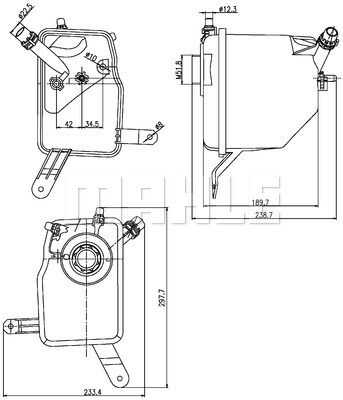 Бачок расширительный системы охлаждения MAHLE/KNECHT CRT205000S