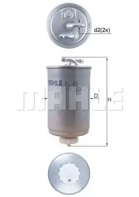 Топливный фильтр MAHLE/KNECHT KL43