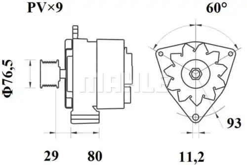 Генератор MAHLE/KNECHT MG803