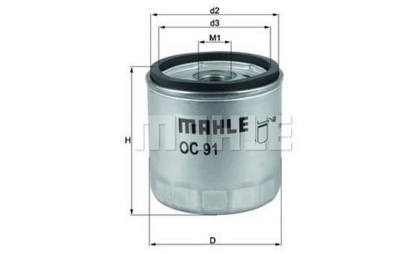 Фильтр масляный MAHLE/KNECHT OC91
