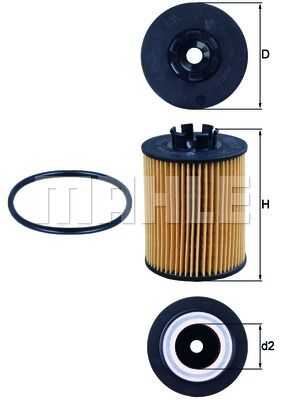 Масляный фильтр MAHLE/KNECHT OX173/2D