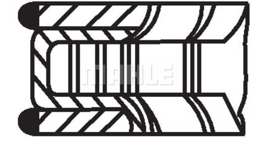 Комплект поршневых колец MAHLE/KNECHT 02101G0