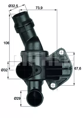 Термостат охлаждающей жидкости MAHLE/KNECHT TI687