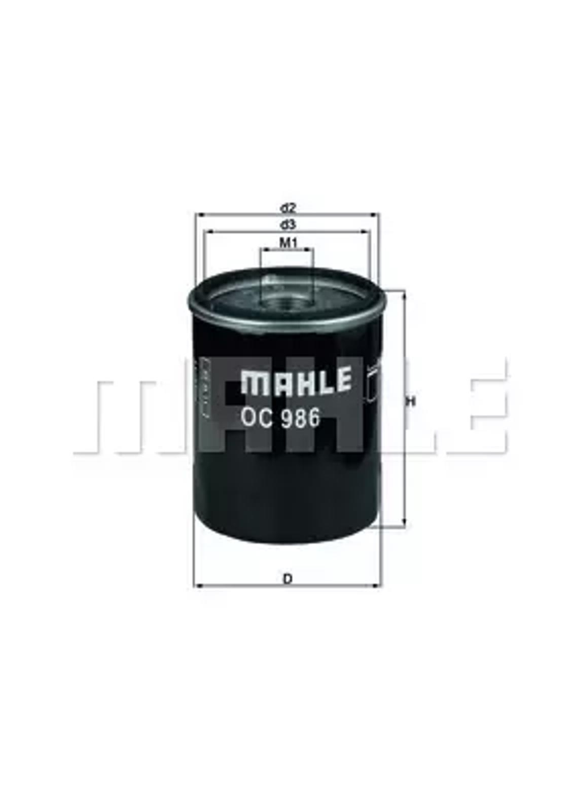 Фильтр масляный MAHLE/KNECHT OC986