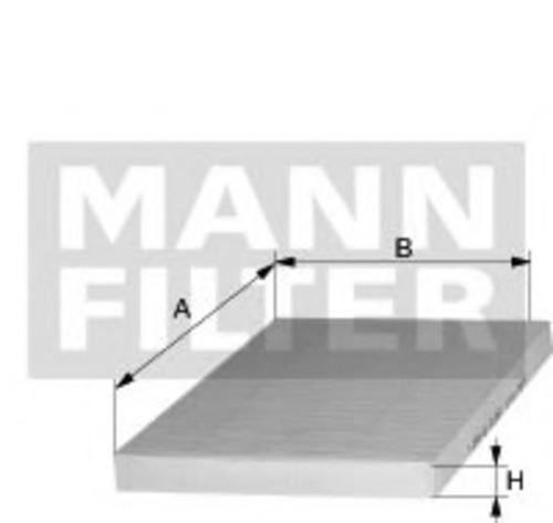 Воздушный фильтр салона mann (рамка) MANN-FILTER CU 1931-2