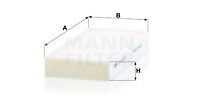 Воздушный фильтр салона mann (без рамки) MANN-FILTER CU 23 015-2
