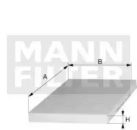 Воздушный фильтр салона mann (без рамки) MANN-FILTER CU 23 024