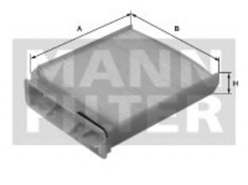 Воздушный фильтр салона mann (рамка) MANN-FILTER CU 2317