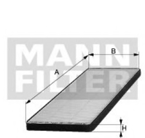 Воздушный фильтр салона mann (без рамки) MANN-FILTER CU 2441