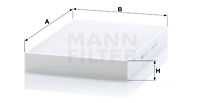 Воздушный фильтр салона mann (без рамки) MANN-FILTER CU 34 003