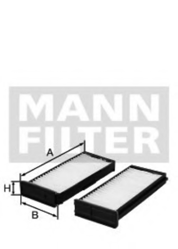 Фильтр воздуха во внутренном пространстве MANN-FILTER CU23000-2