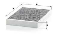Воздушный фильтр салона mann (без рамки) MANN-FILTER CUK 34 003