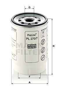 Фильтр топливный MANN-FILTER PL 270/7 X