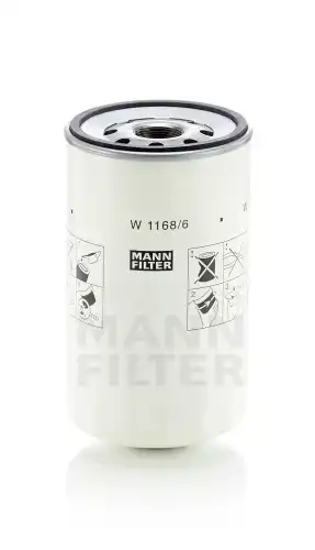 Фильтр масляный MANN-FILTER W 1168/6