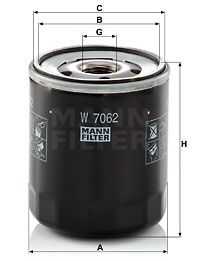 Масляный фильтр mann MANN-FILTER W 7062