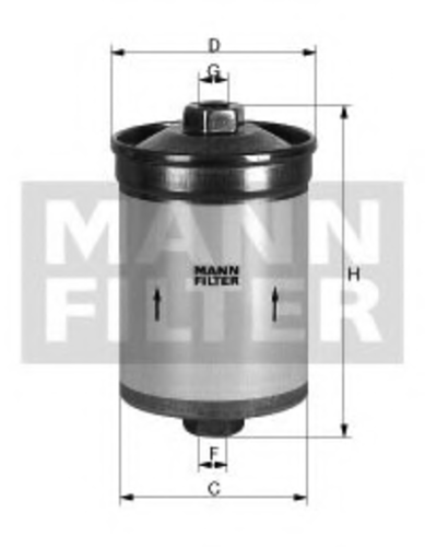 Топливный фильтр mann MANN-FILTER WK 612/3