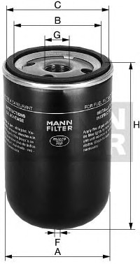 Фильтр топливный MANN-FILTER WK 929 X
