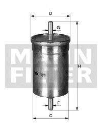 Фильтр топливный MANN-FILTER WK522