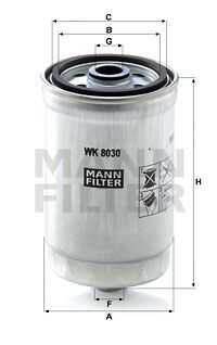 Топливный фильтр MANN-FILTER WK8030