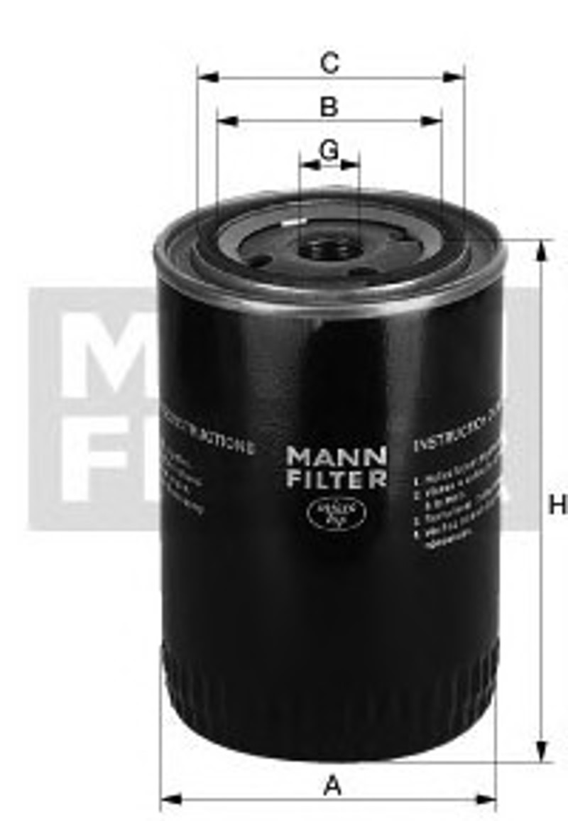 Фильтр масляный MANN-FILTER W962/15