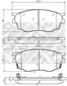 Колодки тормозные дисковые MAPCO 6658
