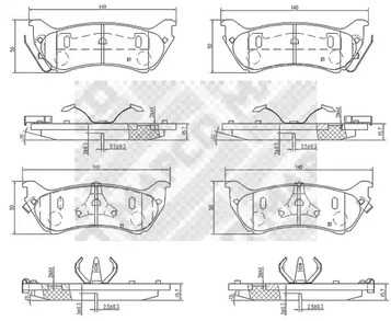 Колодки тормозные дисковые MAPCO 6707