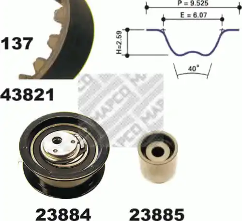 Комплект грм MAPCO 23821