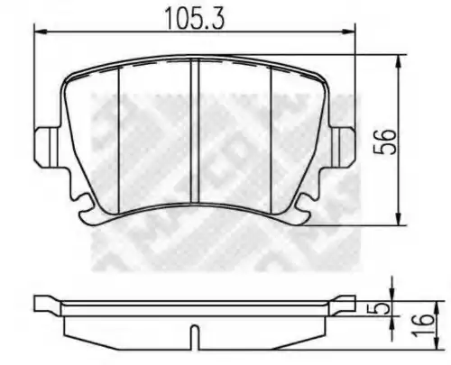 Тормозные колодки MAPCO 6696