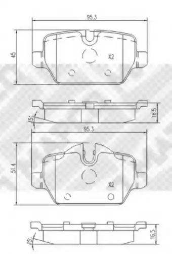 Тормозные колодки MAPCO 6802