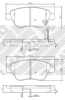Тормозные колодки MAPCO 6805