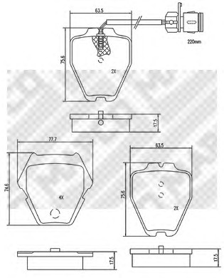 Тормозные колодки MAPCO 6817