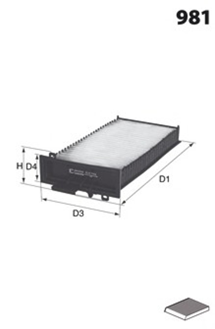 Фильтр салона MECAFILTER EKR7235