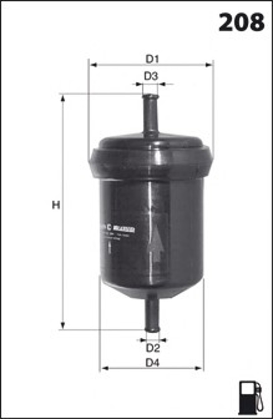 Фильтр топливный MECAFILTER ELE6004