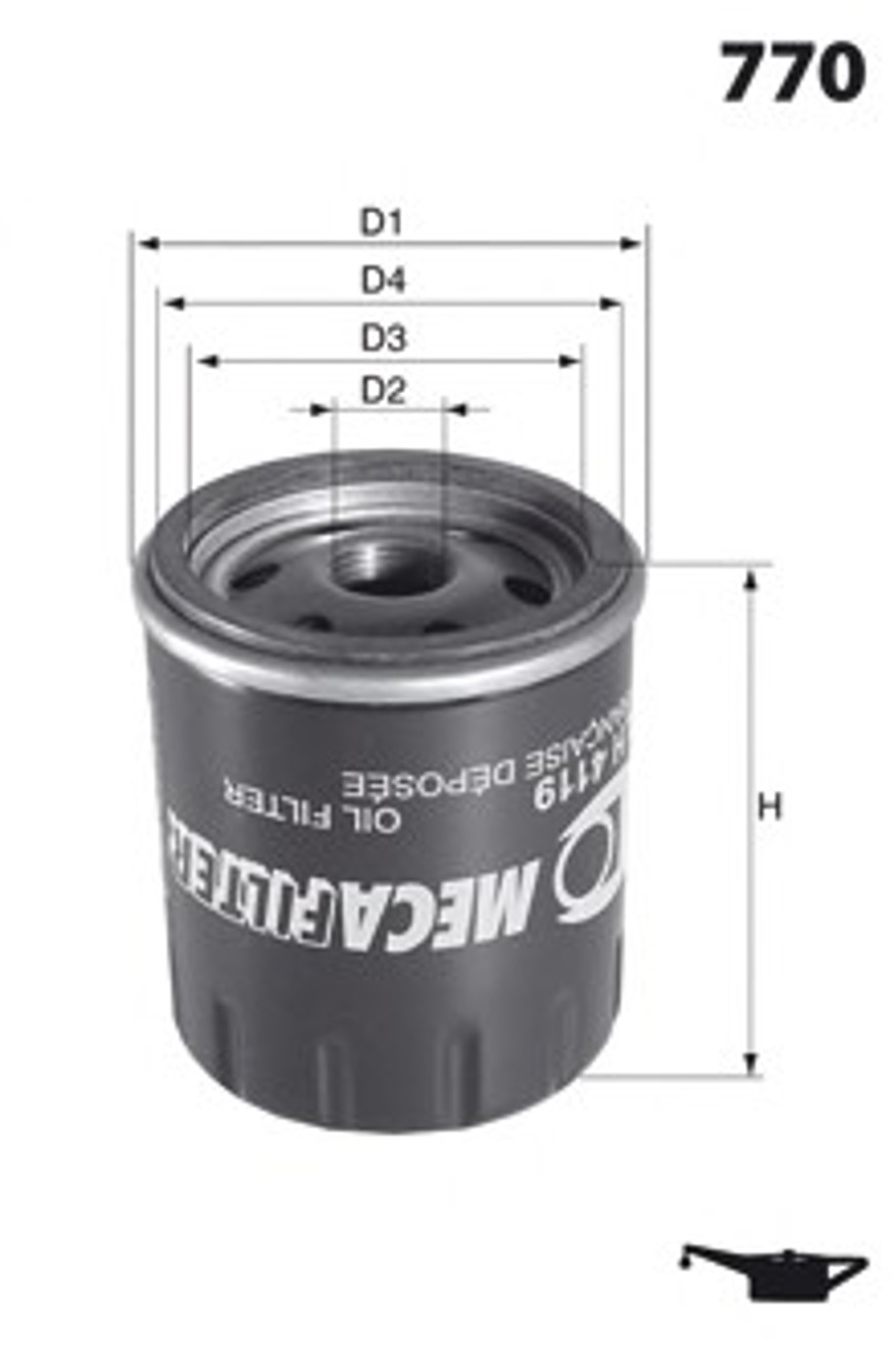 Фильтр масляный MECAFILTER ELH4119