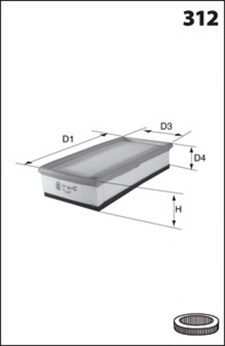 Фильтр воздушный MECAFILTER ELP9105