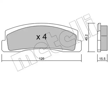 Комплект тормозных колодок дискового тормоза METELLI 22-0046-0