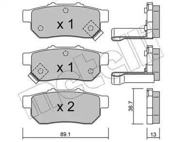 Колодки тормозные дисковые METELLI 22-0176-1