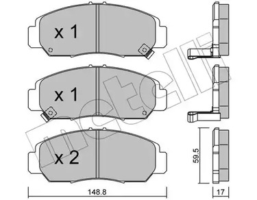 Колодки тормозные дисковые METELLI 22-0462-0