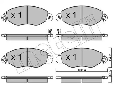 Комплект тормозных колодок дискового тормоза METELLI 22-0536-0